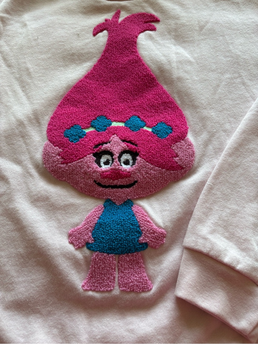 Pink Queen Poppy Troll Character Crewneck Sweatshirt - Picture 9 of 9